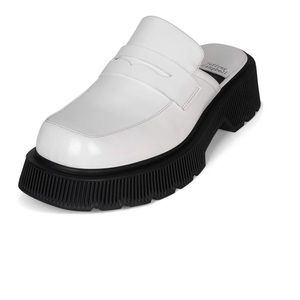 White Jeffrey Campbell OFFICE-M Mule / Half- loafer - NEVER WORN!